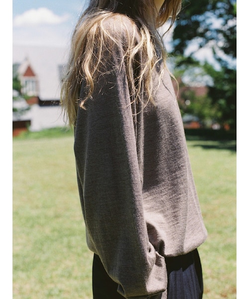 LIDNM（リドム）の「W/Si/Ca 18G V Neck Knit（ニット/セーター）」 - WEAR