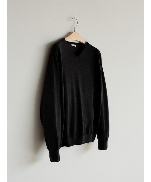 LIDNM（リドム）の「W/Si/Ca 18G V Neck Knit（ニット/セーター）」 - WEAR