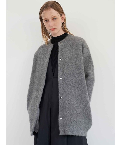 ELENDEEK（エレンディーク）の「BASIC CN RACCOON MIX W CARDIGAN