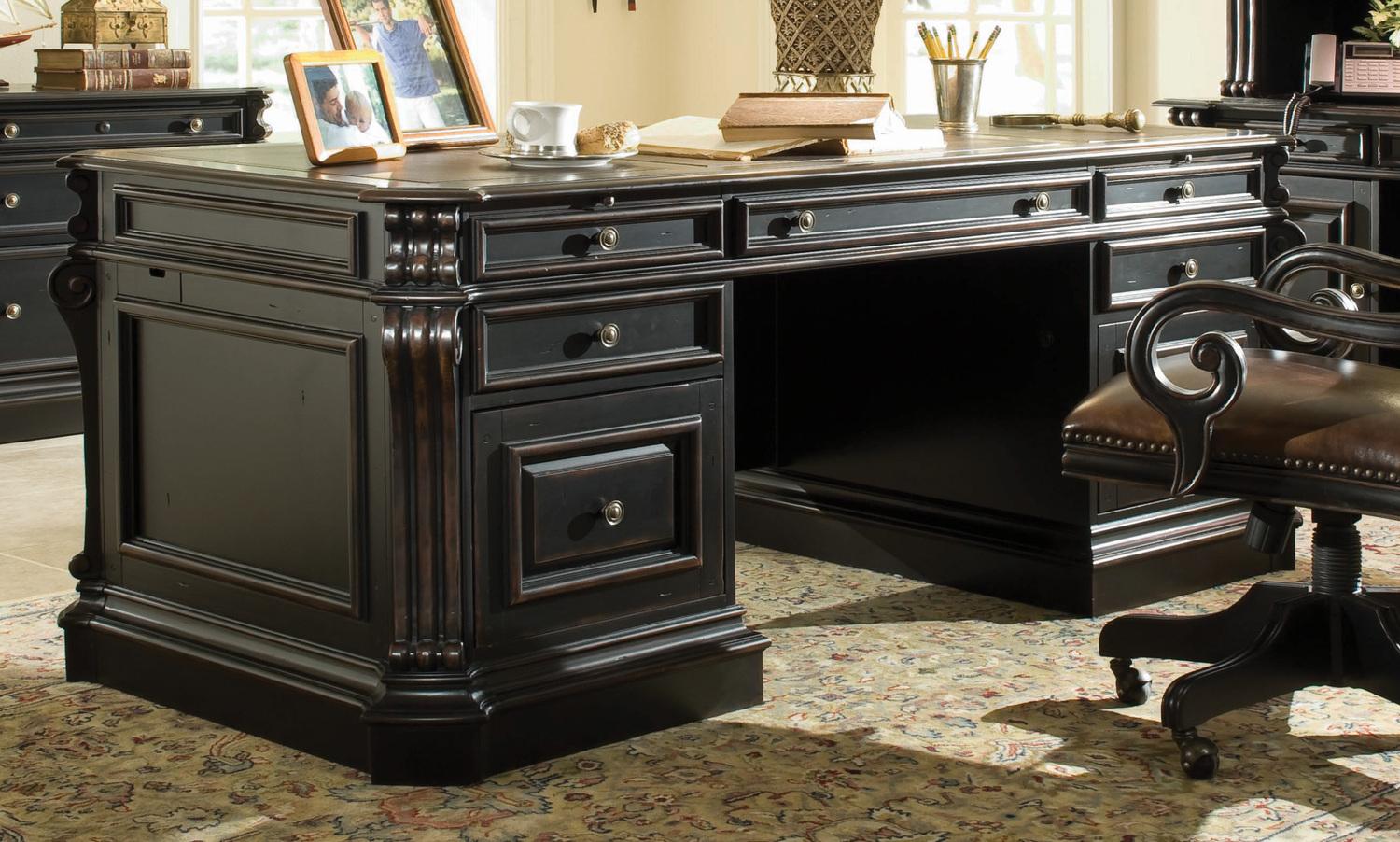37010563 by Hooker Furniture - Telluride 76'' Executive Desk