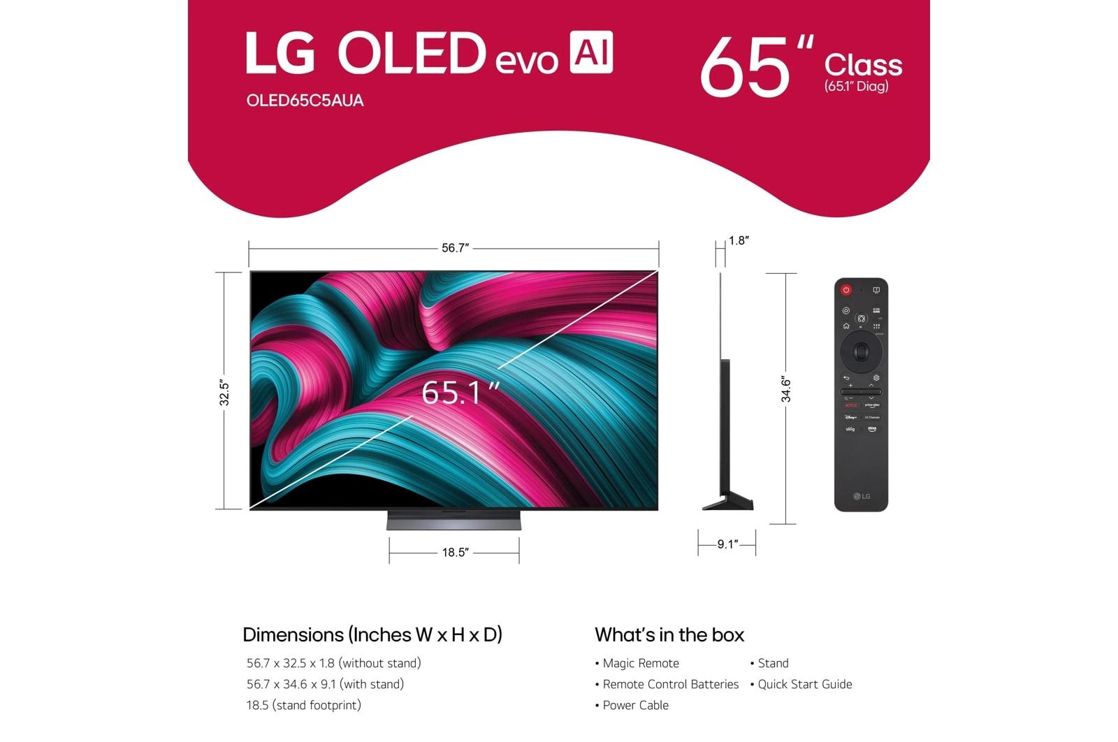 Lg Electronics 65 Inch Class LG OLED evo AI C5 4K Smart TV 2025