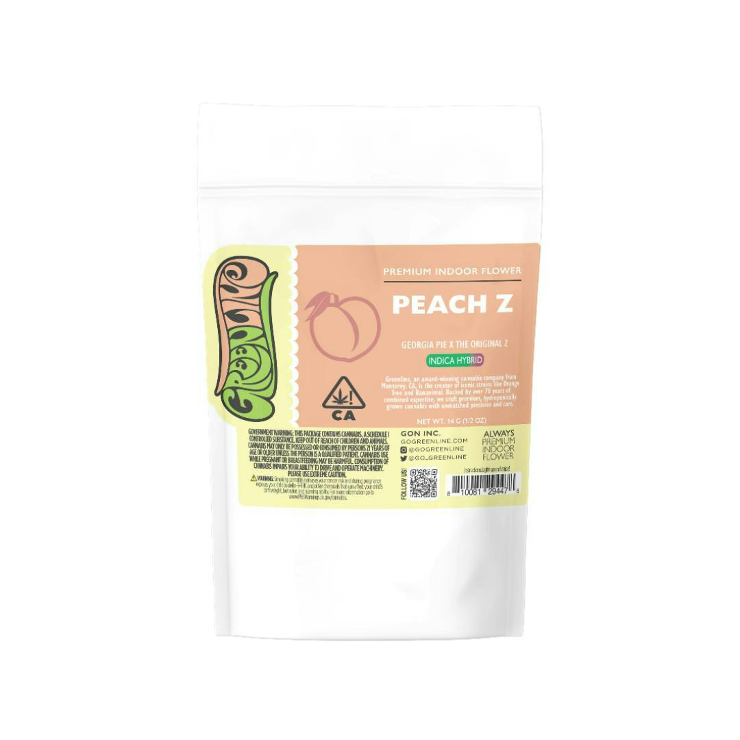 Peach Z - 1/2 oz - Indoor - Indica Hybrid - 14g - Greenline