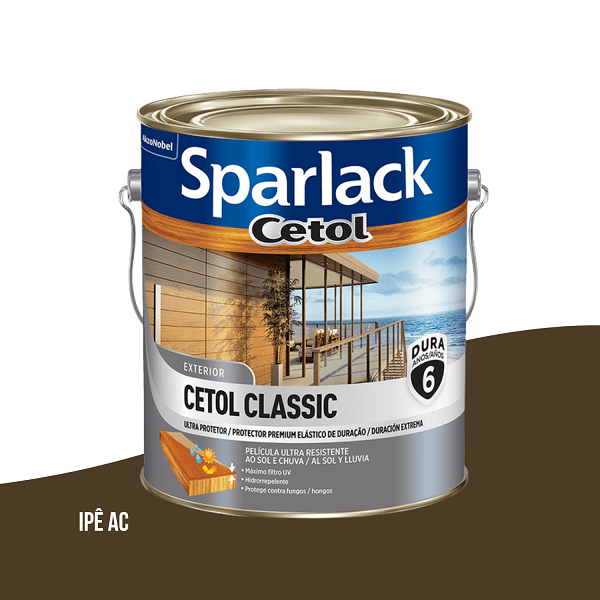Cetol Classic Acetinado Ipê 3,6L Sparlack - Verniz para Madeira