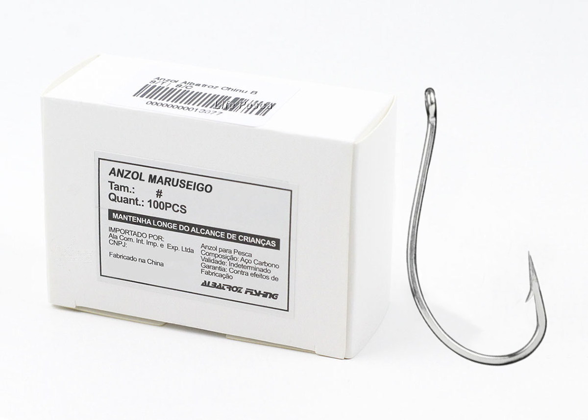 Anzol Maruseigo Albatroz Nº 6 Nickel - 100 peças