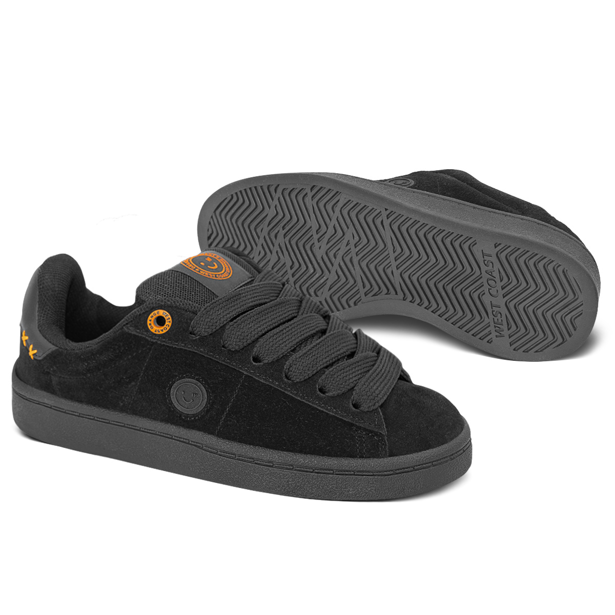 Tênis West Coast X Orange 113 Black Black Unissex | Preto | DS