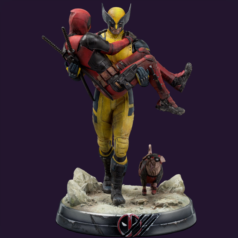 PRÉ VENDA Estátua Deadpool & Wolverine Deluxe 1/10 Scale Iron