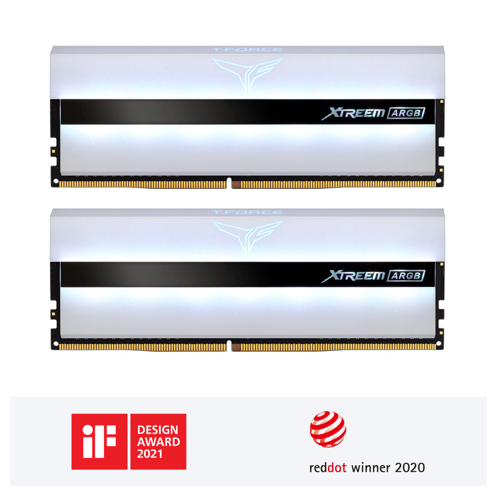 XTREEM ARGB DDR4 DESKTOP MEMORY WHITE 64GB(2x32GB) 3600MHz CL18