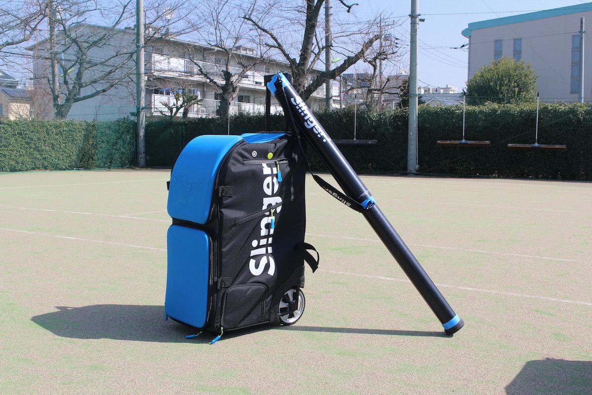 テニス球出し機「Slinger Bag(スリンガーバッグ)」を玉川聖学院高校