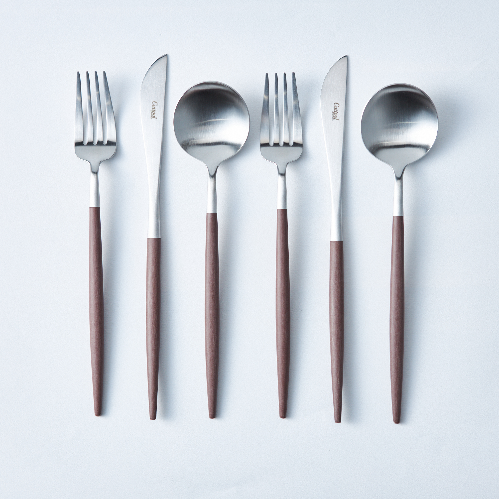 クチポール】ゴアブラウン×シルバー ディナーペアセット | Cutipol