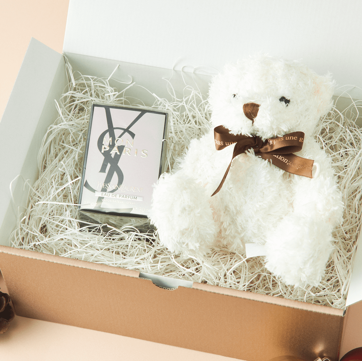 BOX付】名入れできるテディベア＆イヴ・サンローラン香水ギフト | TANP