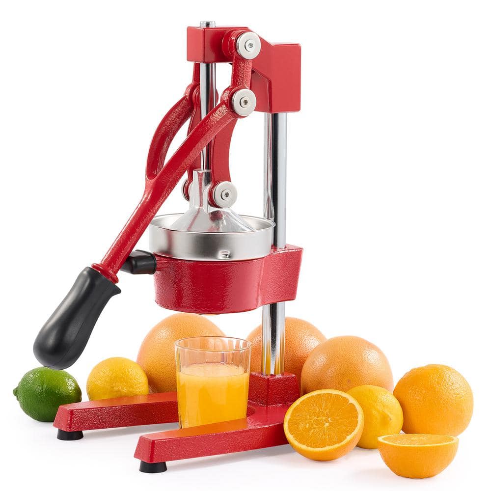 Wilprep Stainless Steel Red Hand Press Juicer Machine, Manual