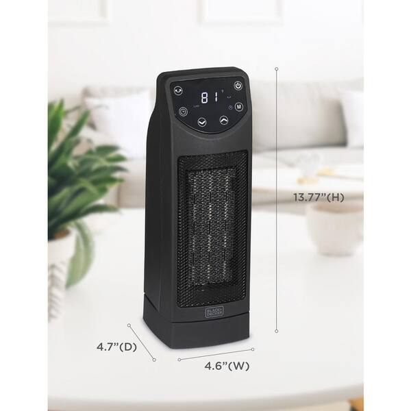 BLACK+DECKER 1500W Oscillating Ceramic Desktop Electric Heater