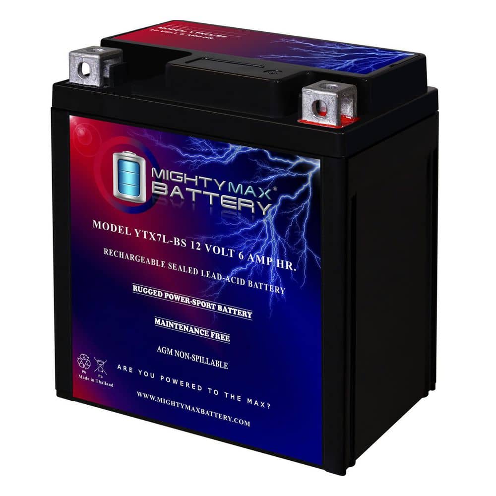 MIGHTY MAX BATTERY YTX7L-BS 12v 6Ah Battery for Suzuki 250 GZ250