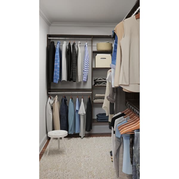 Closet Evolution Ultimate 84 in. W - 115 in. W Espresso Wood