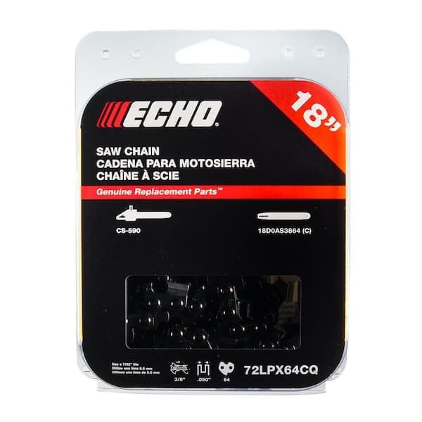 ECHO 18 in. Chisel Chainsaw Chain - 72 Link 20LPX72CQ - The Home Depot