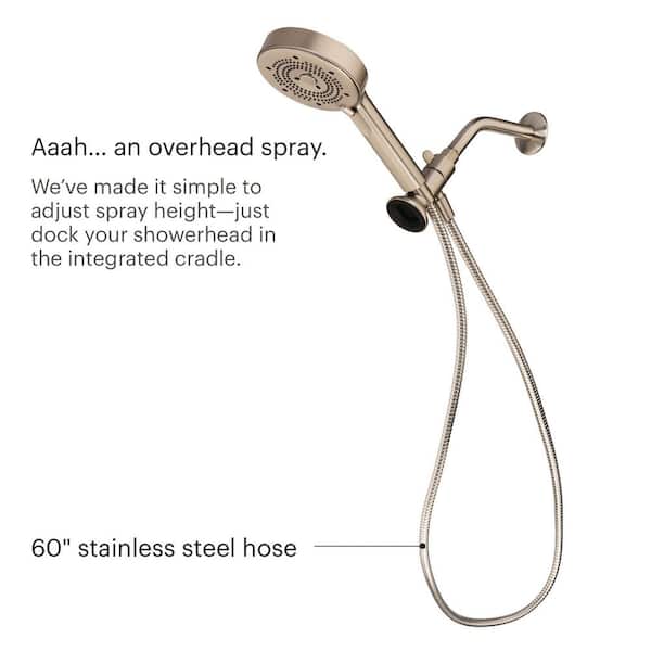 Brondell Nebia Merced 5-Spray Patterns 5.3 in. Wall Mount Water