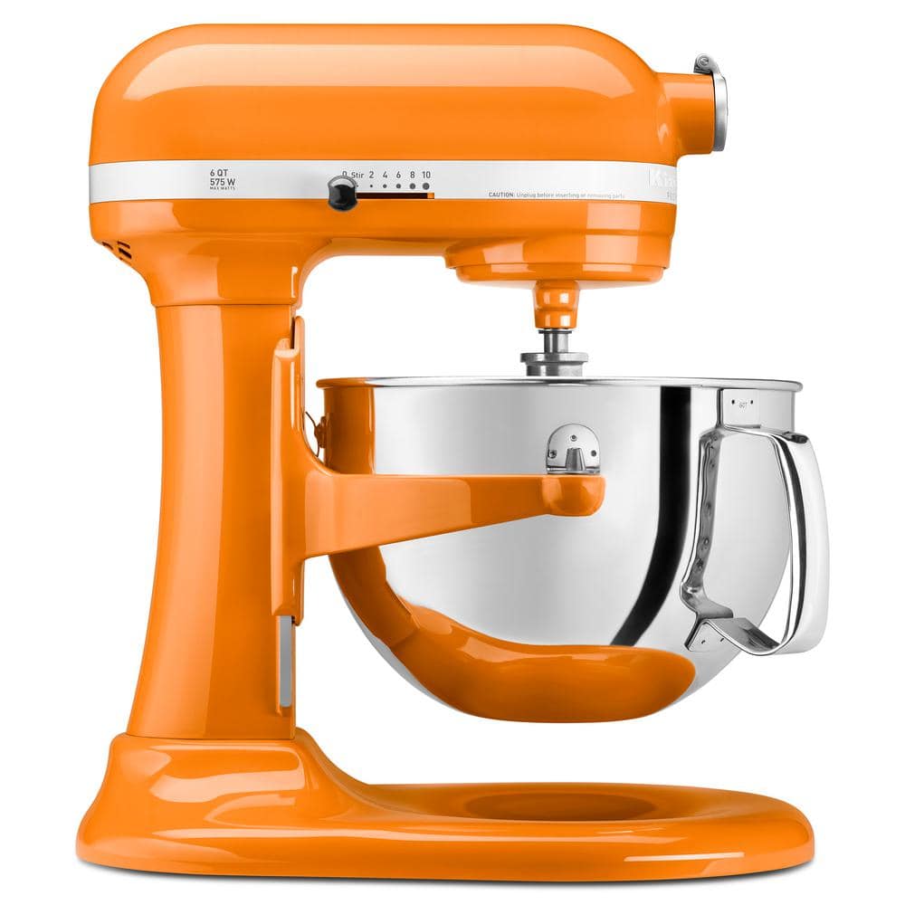 KitchenAid Professional 600 Series 6 Qt. 10-Speed Tangerine Stand