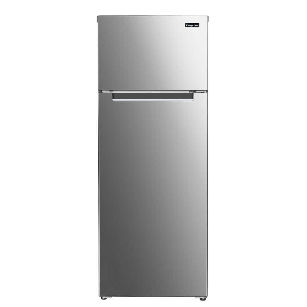 Magic Chef 7.3 cu. ft. 2-Door Mini Fridge in Platinum Steel with