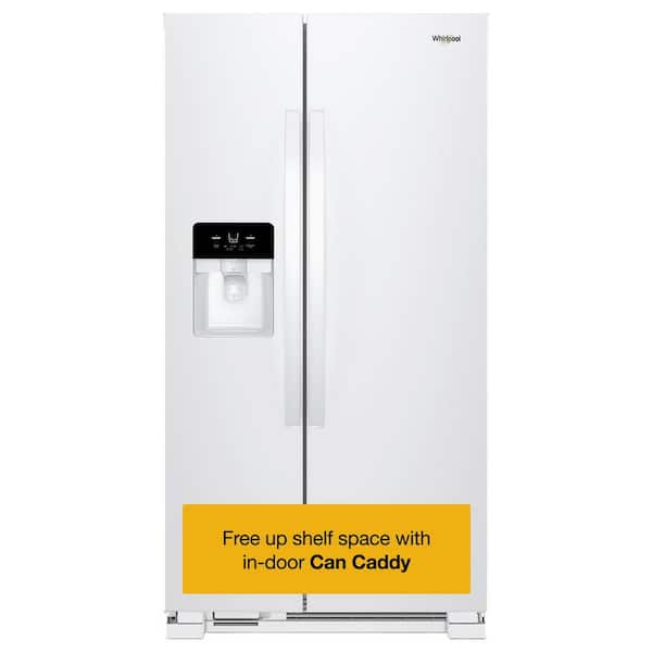 Whirlpool 25 cu. ft. Side by Side Refrigerator in White WRS325SDHW