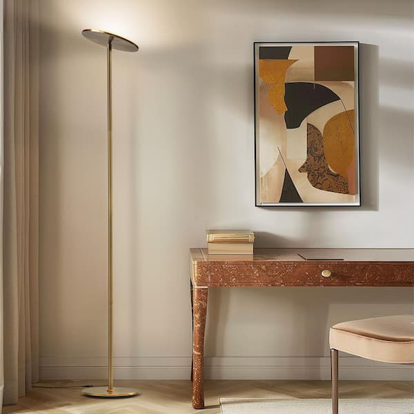 Brightech Sky 63 in. Antique Brass Industrial 1-Light Dimmable LED