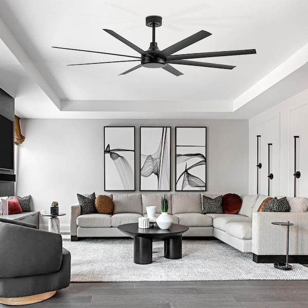 Breezary Melissa 72 in. 6 Fan Speeds Ceiling Fan in Black with