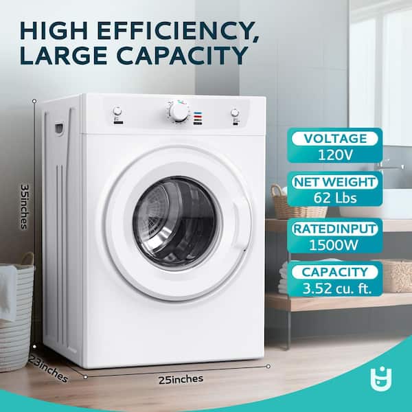 SIMZLIFE 3.5 cu. ft. vented Front Load Stackable Electric Compact