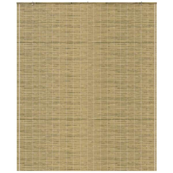 RED LANTERN Oriental Furniture Burnt Bamboo Cordless Window Shade