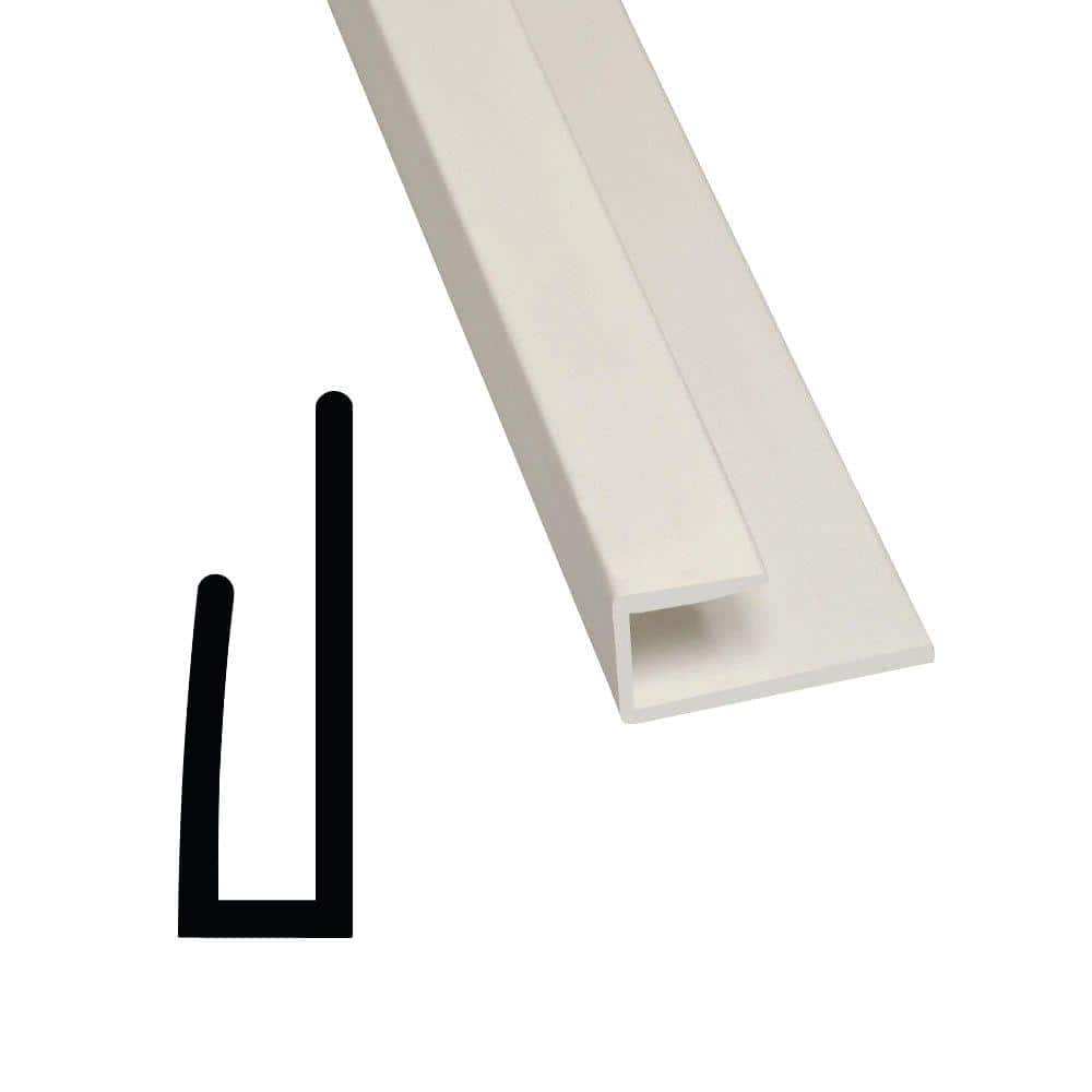 Stabilit 867 1/4 in. x 3/4 in. x 96 in. PVC Composite White FRP