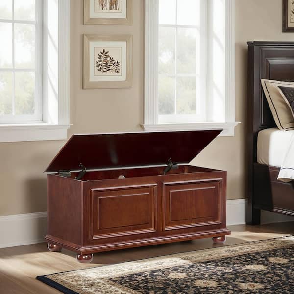 Powell Company Rockland Cherry Brown Cedar Chest with Storage 40.5