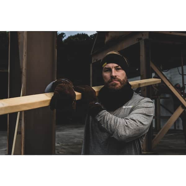 FIRM GRIP Men's Black Fleece Neck Gaitor 63411-24 - The Home Depot