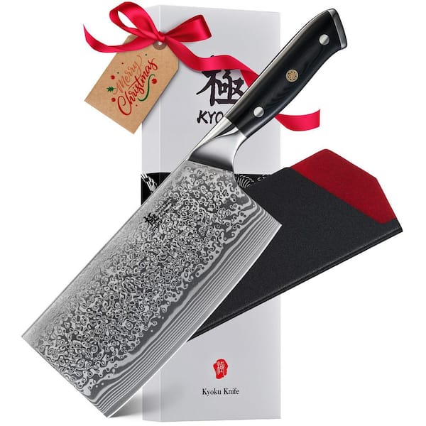 KYOKU Clever Knife, Shogun Series 7 in. Japanese VG10 Damascus