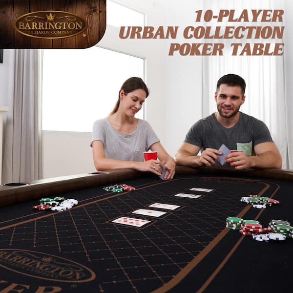 Barrington 10-Player Poker Table with Dining Table Top PK100Y22028