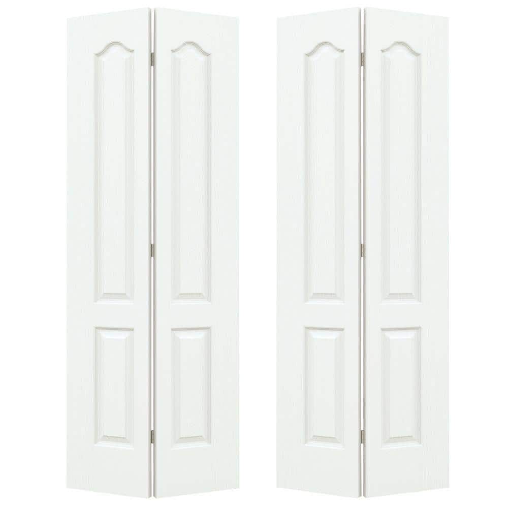JELD-WEN 36 in. x 80 in. Camden White Painted Textured Molded