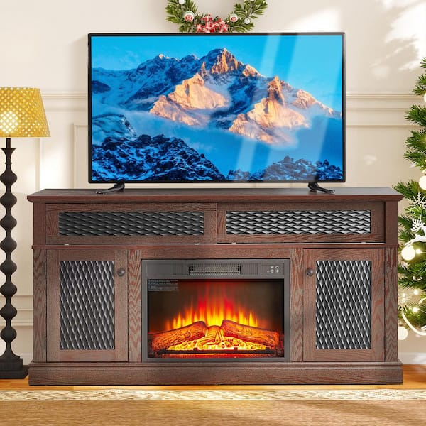 ToolCat 58.27 in. Freestanding TV Stand with 23 in. Electric