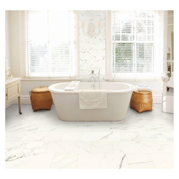 Marazzi Sanden 18 in. x 18 in. Calacatta Gold Marble Porcelain
