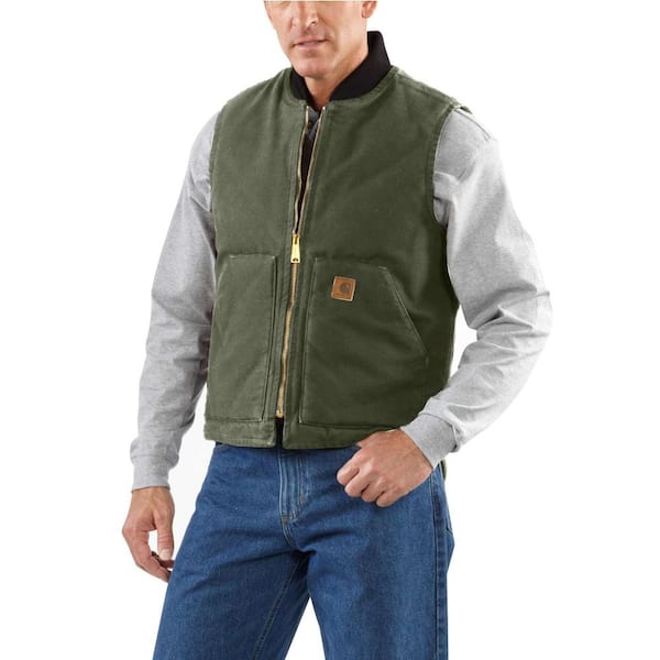 Carhartt Men's XX-Large Moss Cotton Sandstone Vest Arctic Quilt
