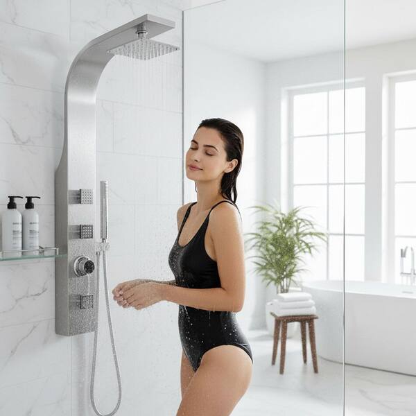 ANZZI Sans Series 40 in. Full Body Shower Panel System with Heavy