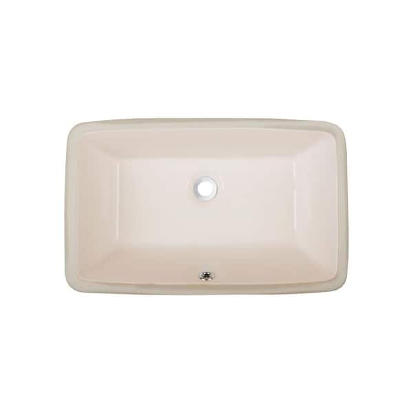 CHESHIRE 20 in . Undermount Rectangular Bathroom Sink with