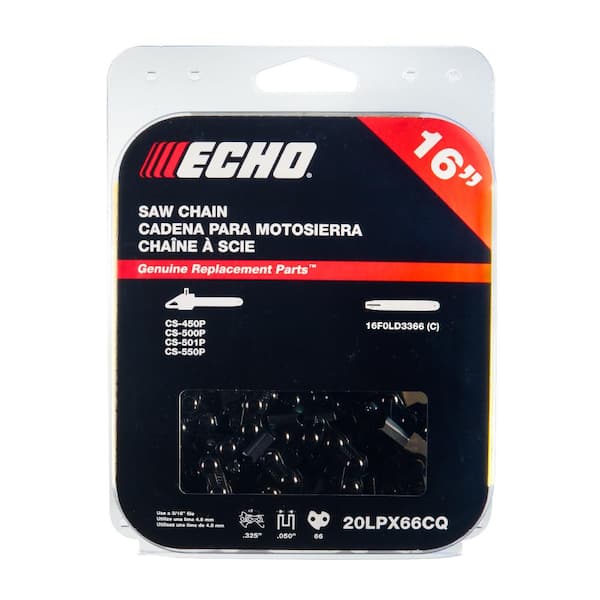ECHO 16 in. Chisel Chainsaw Chain - 66 Link 20LPX66CQ - The Home Depot