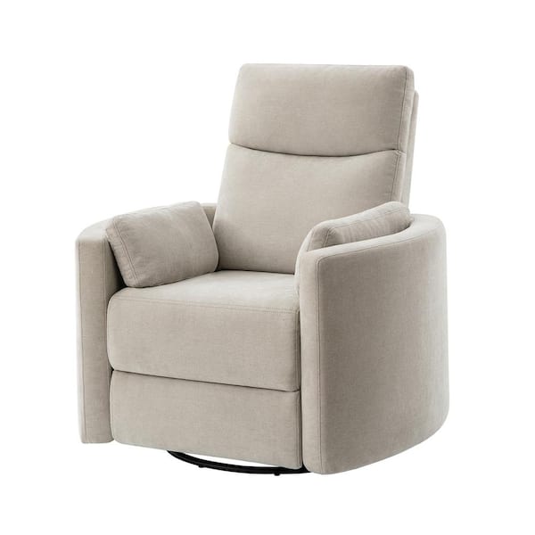 JAYDEN CREATION Flora Tan Contemporary Swivel Rocker Power