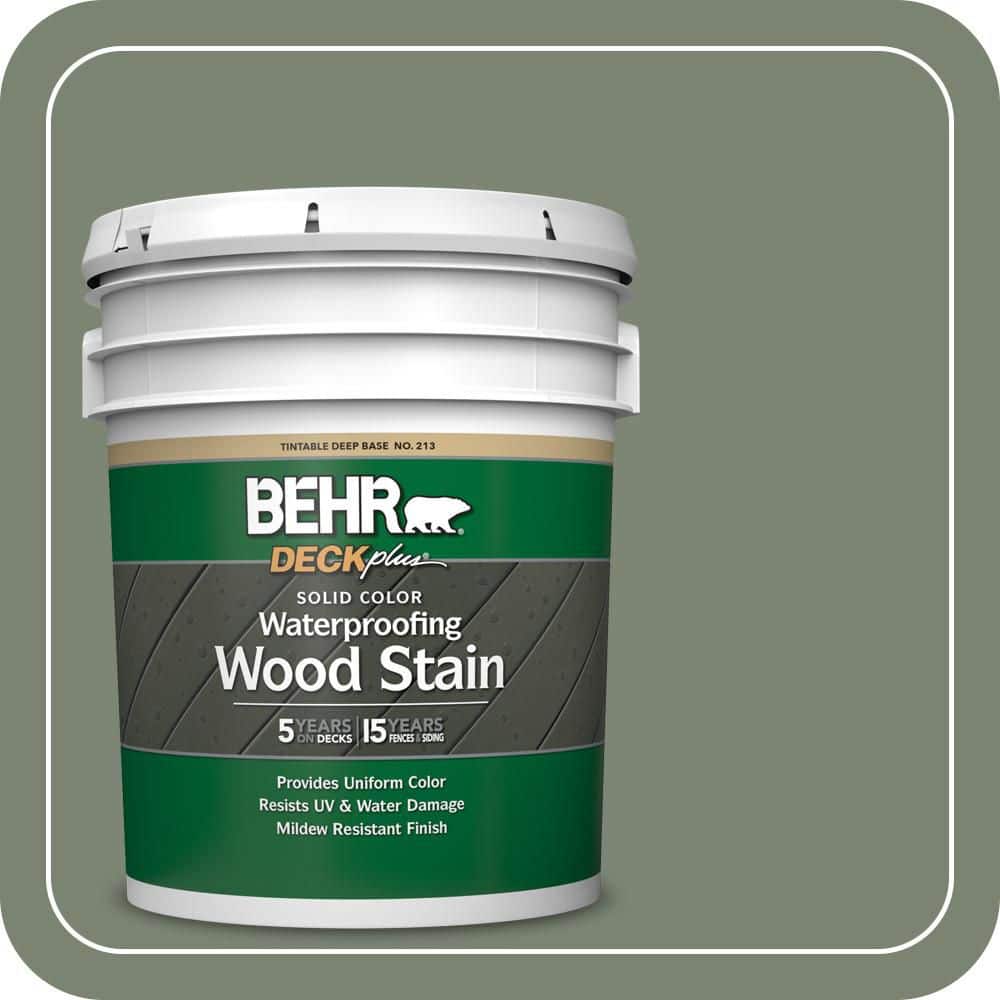 BEHR DECKplus 5 gal. #ICC-77 Sage Green Solid Color Waterproofing