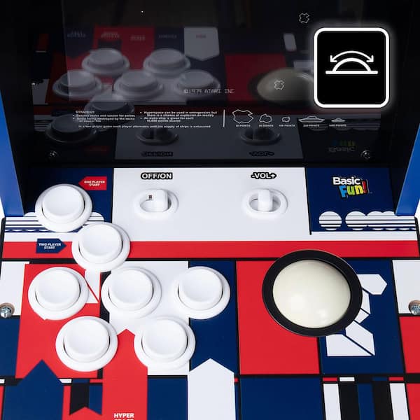 ARCADE CLASSICS Atari Asteroids Counter Series Arcade Game with 8