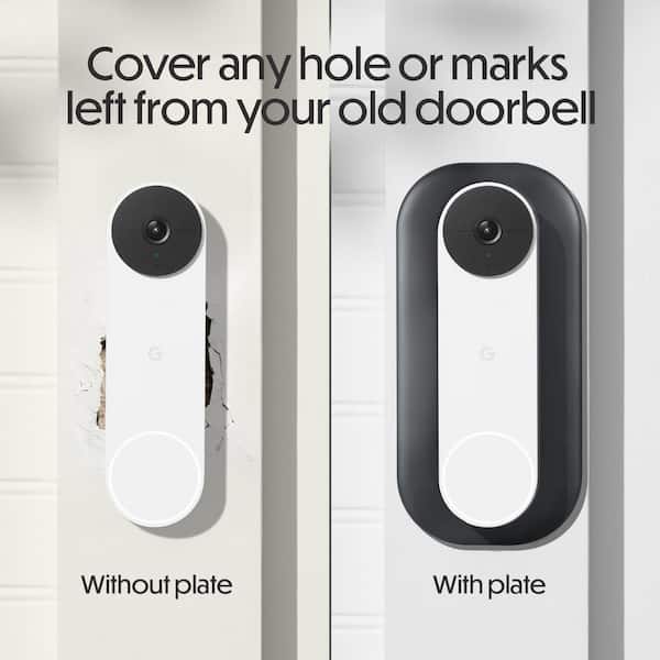 Wasserstein Wall Plate for Google Nest Doorbell (Battery) - Made