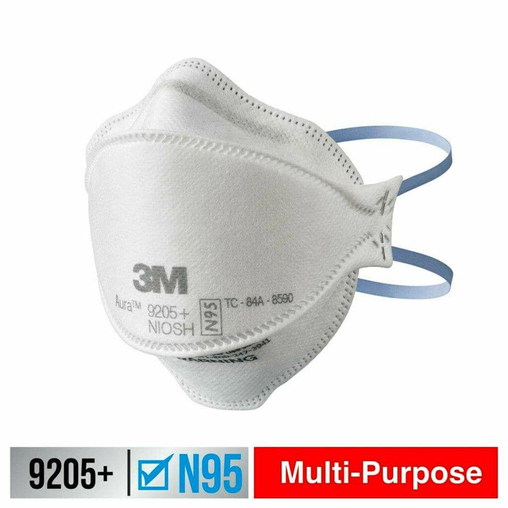 3M 9205+ N95 Aura Particulate Disposable Respirator Foldable (100