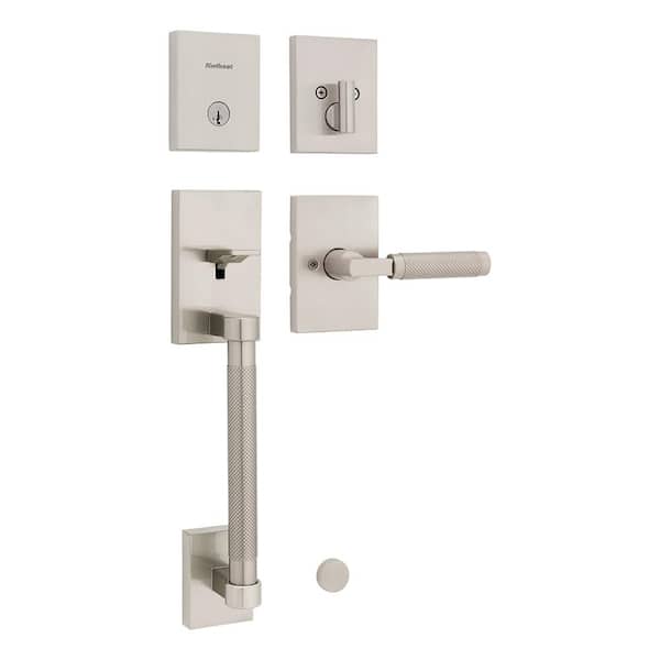 Kwikset Prava Single Cylinder Keyed Entry Door Handleset featuring