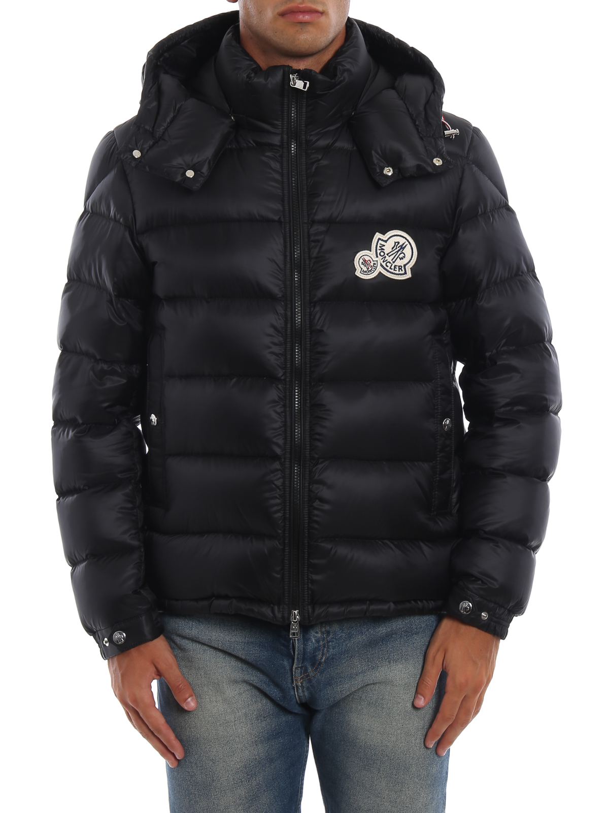 Moncler Bramant black hooded puffer jacket|D2091418114953334999