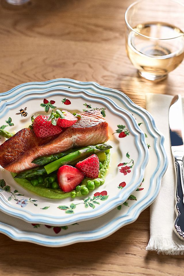 Camille Stoneware Dessert Plates, Set of 4 | AnthroHome