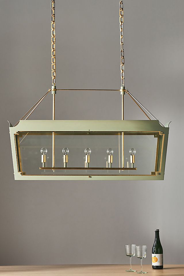 Caddo Linear Glass Metal Chandelier | AnthroHome
