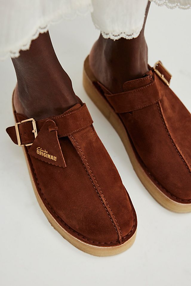 Clarks Trek Wedge Mules | Free People UK