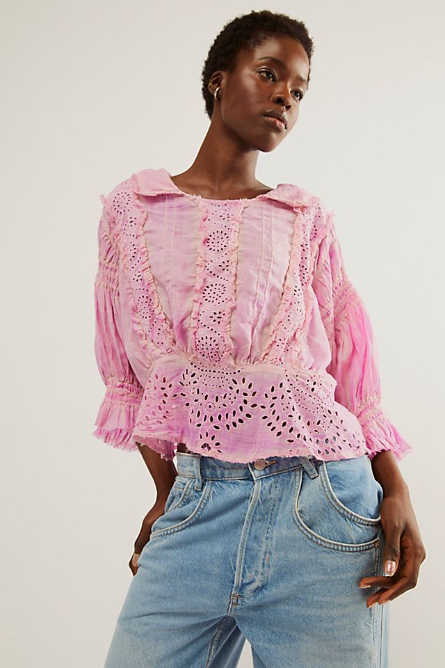 Magnolia Pearl Eyelet Ruffle Top | Free People